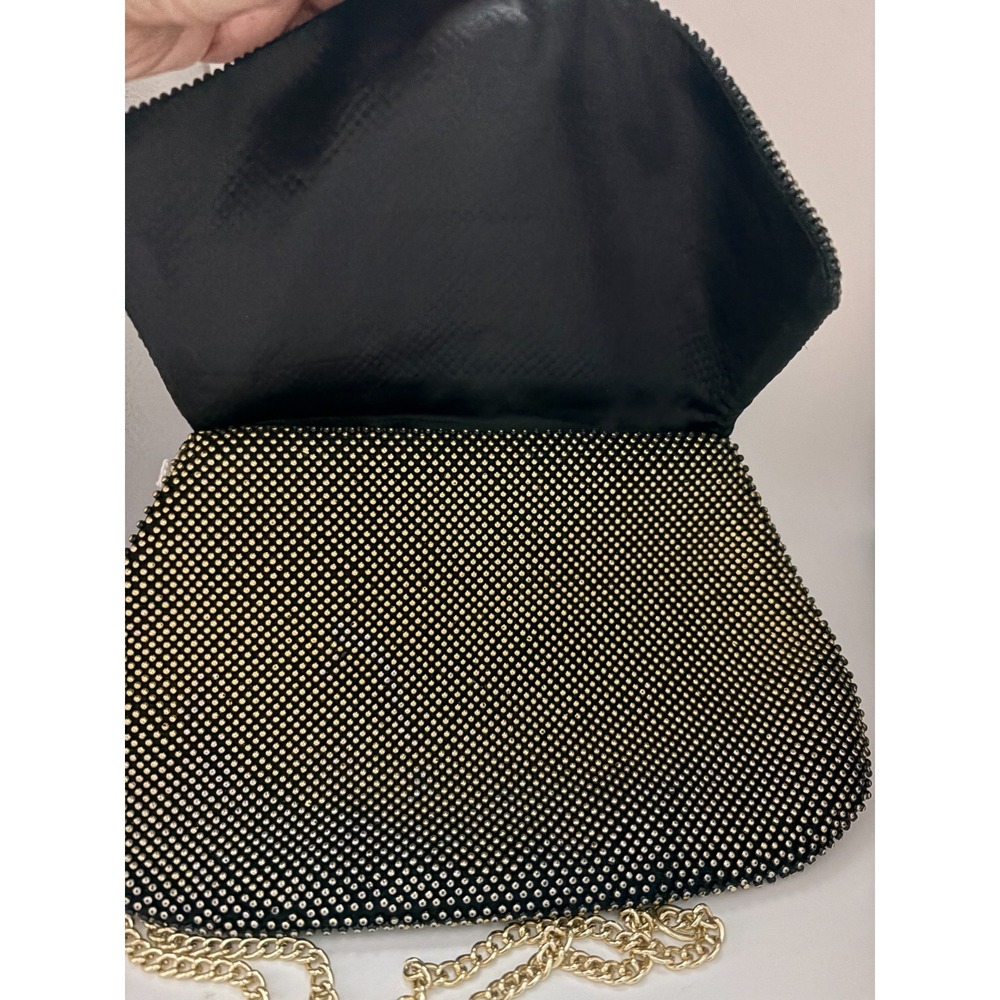 Du Val Vintage Metallic-Sheened Beaded Clutch with Gold Tone Chain - Picture 4 of 6
